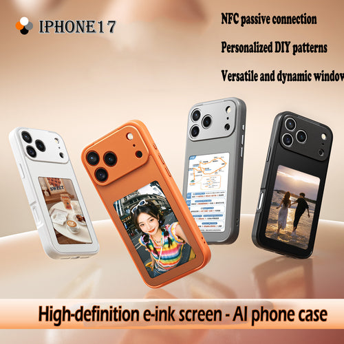Upgraded 4-Color E-Ink Smart Display Phone Case (NFC Fast Transfer | Ultra-Low Power | Full Protection)