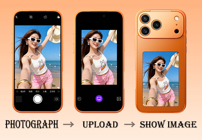 Upgraded 4-Color E-Ink Smart Display Phone Case (NFC Fast Transfer | Ultra-Low Power | Full Protection)