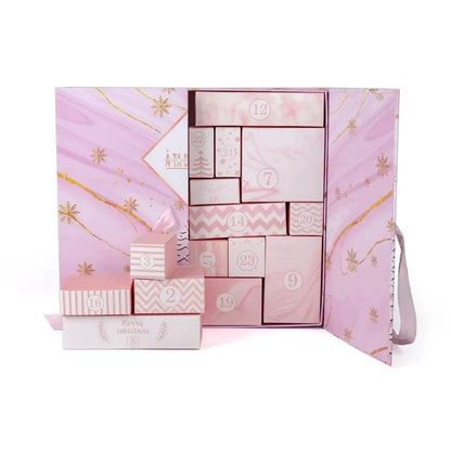 Pink Marble Advent Calendar 2025 24-Day Christmas Countdown Box