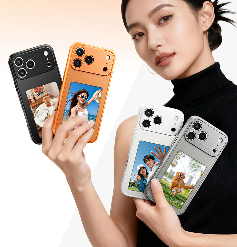 Upgraded 4-Color E-Ink Smart Display Phone Case (NFC Fast Transfer | Ultra-Low Power | Full Protection)