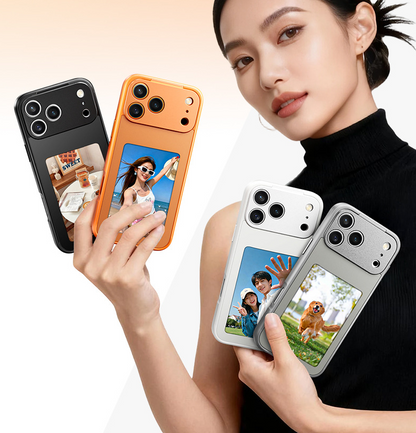 Upgraded 4-Color E-Ink Smart Display Phone Case (NFC Fast Transfer | Ultra-Low Power | Full Protection)