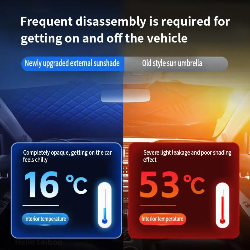 ❄️Car Windshield Snow Cover – Winter Ice Frost Guard & Sun Shade (2025 Upgrade)