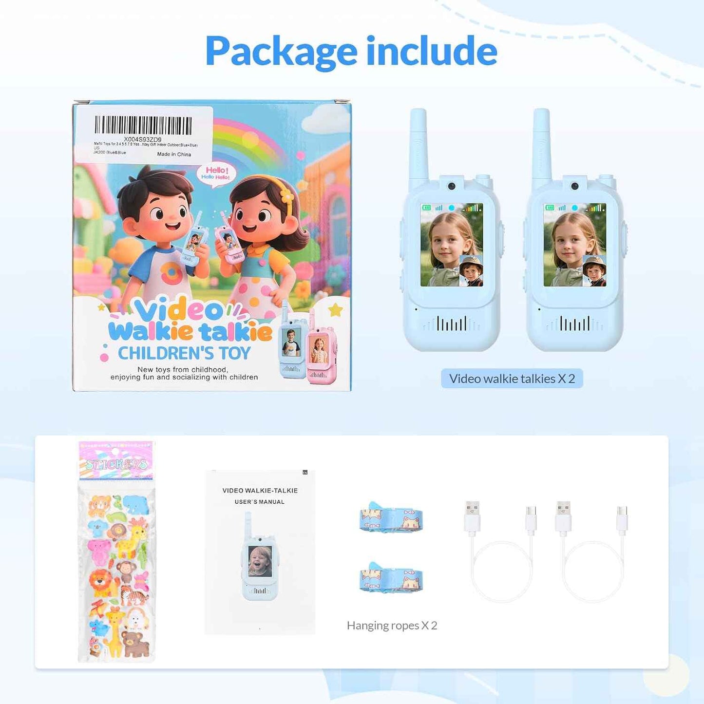 Premium Video Walkie Talkie- 2 Pack Long Range Communication