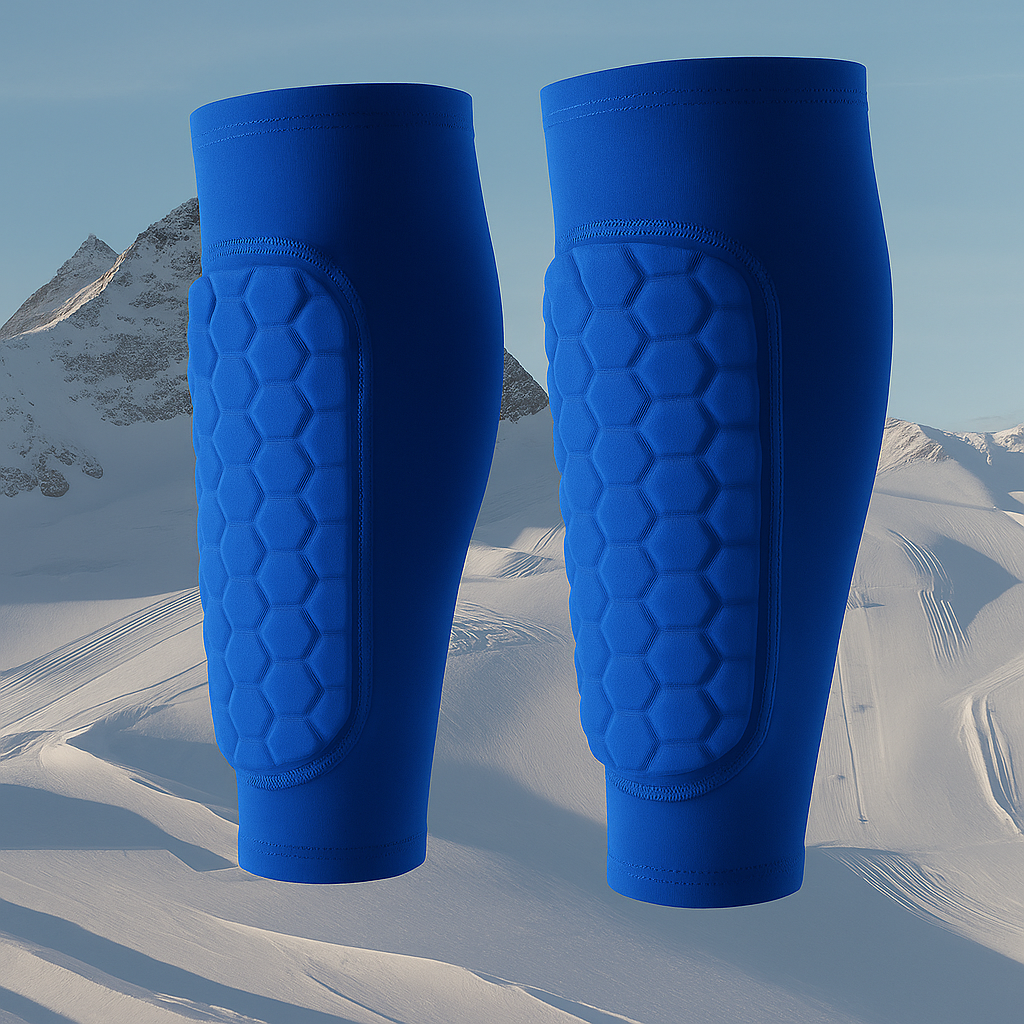 Shin Guards Shin Pads , Calf Compression Sleeve with Honeycomb Pads, Support for Shin Splint Baseball Boxing Kickboxing MTB （A Pair）