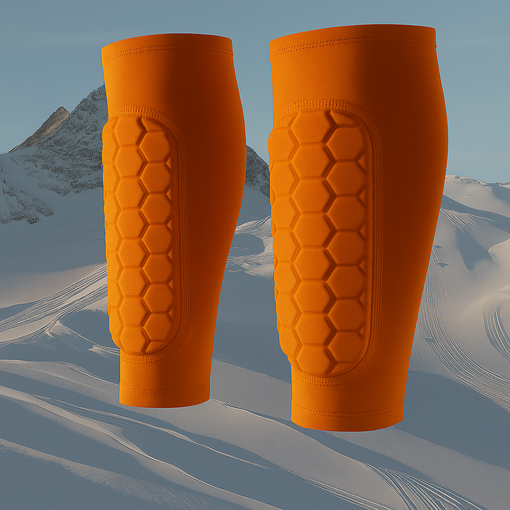 Shin Guards Shin Pads , Calf Compression Sleeve with Honeycomb Pads, Support for Shin Splint Baseball Boxing Kickboxing MTB （A Pair）