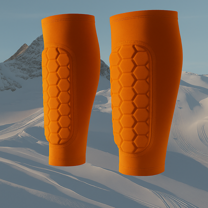 Shin Guards Shin Pads , Calf Compression Sleeve with Honeycomb Pads, Support for Shin Splint Baseball Boxing Kickboxing MTB （A Pair）