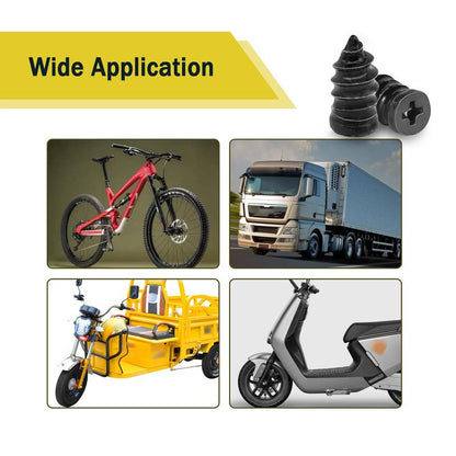 60PCS Tire Repair Rubber Nails Kit with 2 Sizes+Free Screwdriver