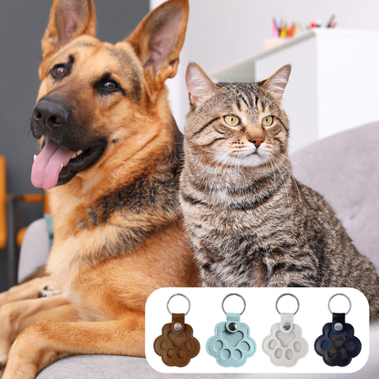 (🌲Early Christmas Sale- 49% OFF) Cats & Dogs Paw Shaped Leather Keychain
