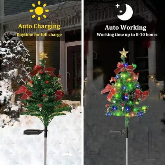 🔥Last Day 49% OFF-🎄Solar Christmas Trees Lights Outdoor Decoration Waterproof