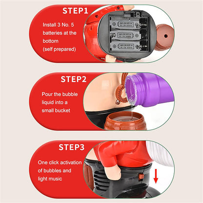 🎅🏻Christmas Hot Sale🎁Funny Santa Bubble Blowing Machine